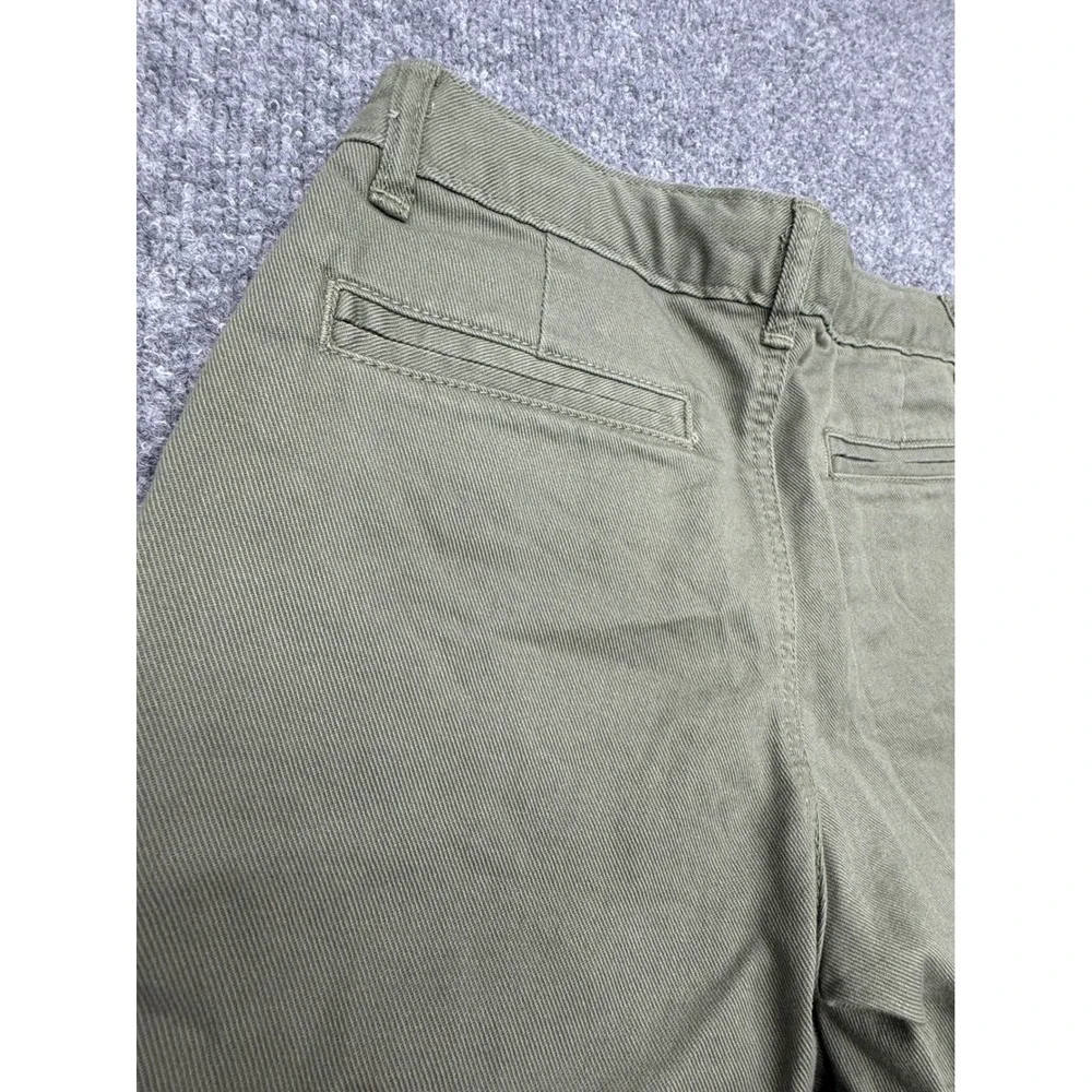 Gap Kids Girls Olive Green Cuffed Chino Shorts Size 12 Twill Utility Summer